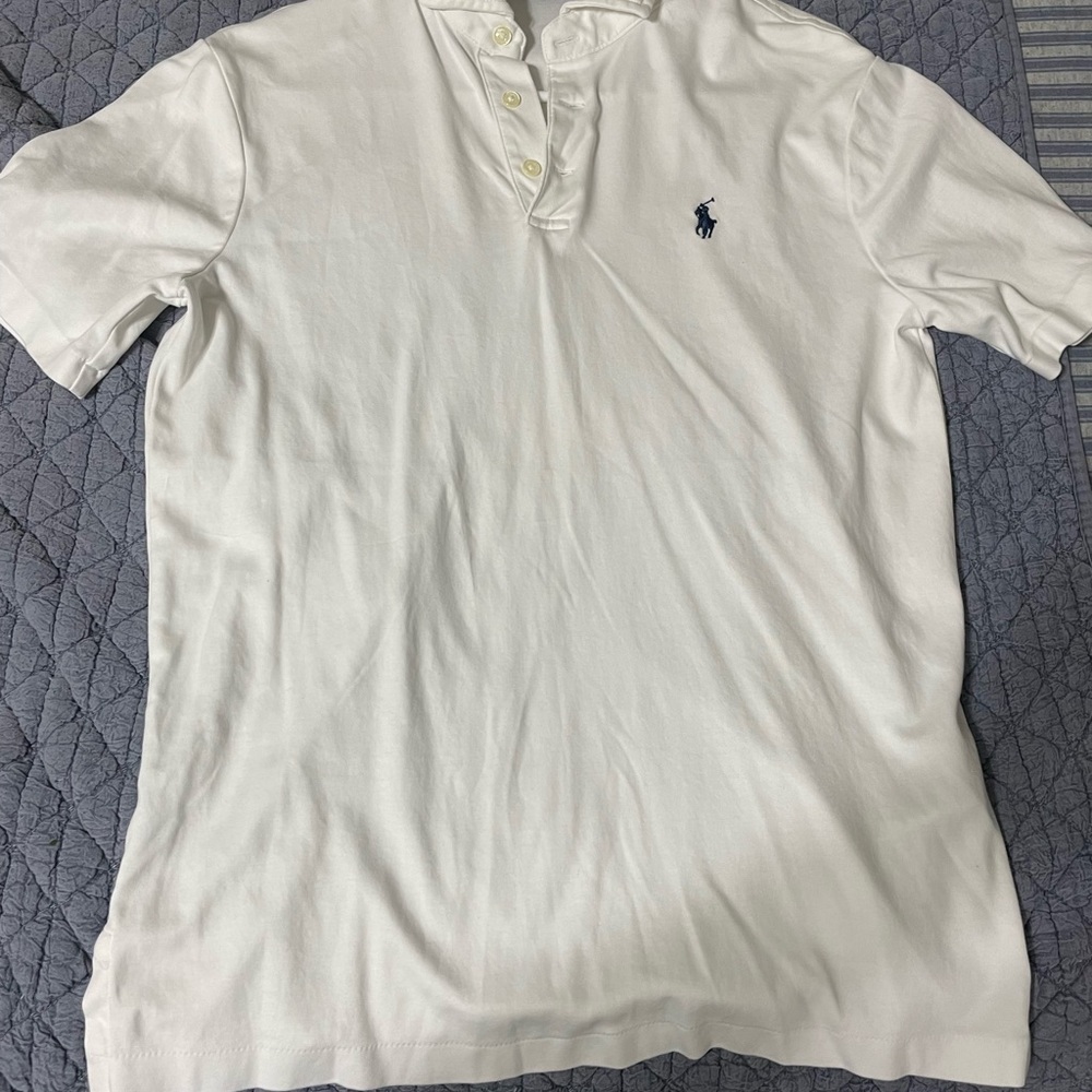 Dress up white button tee